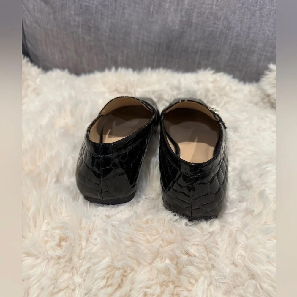 kate spade Black Textured Loafers